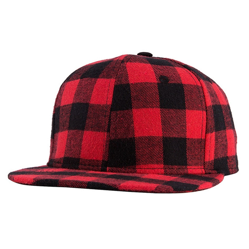 Plaid Snapback Cap