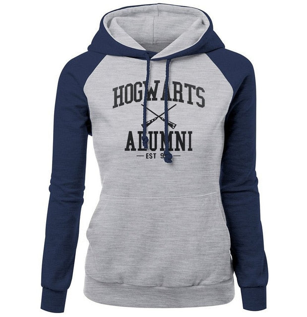 HOGWARTS ALUMNI Letter Print Women's Hoodie