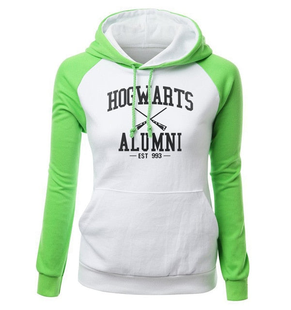HOGWARTS ALUMNI Letter Print Women's Hoodie