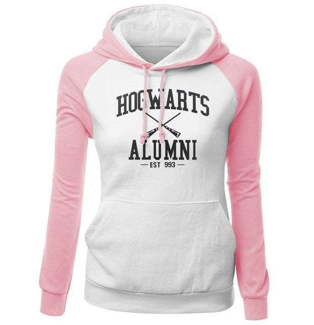HOGWARTS ALUMNI Letter Print Women's Hoodie