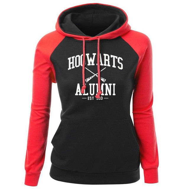 HOGWARTS ALUMNI Letter Print Women's Hoodie