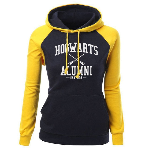 HOGWARTS ALUMNI Letter Print Women's Hoodie