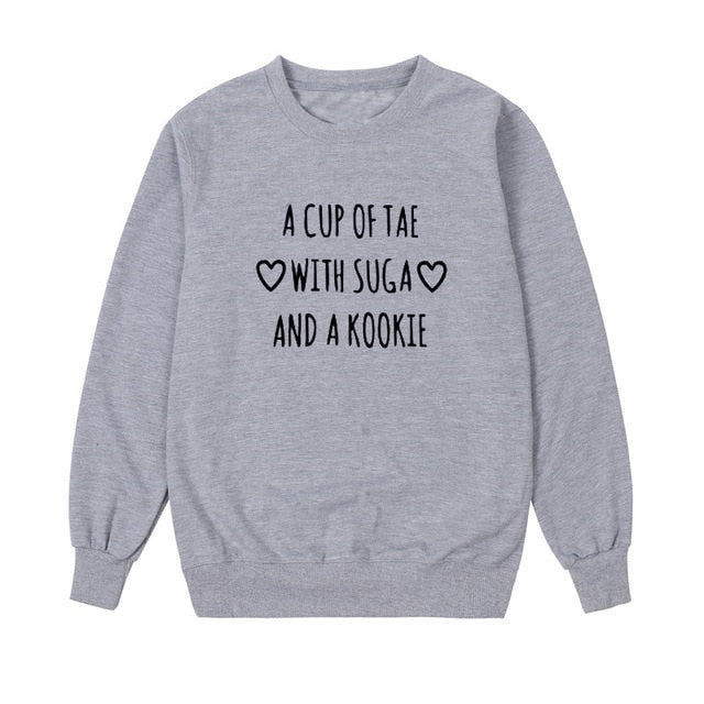 A Cup Of Tae With Suga Women Hoodie