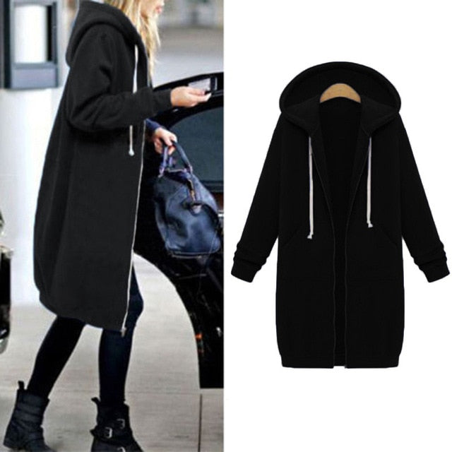 Winter 2019 Hoodie Long Coat